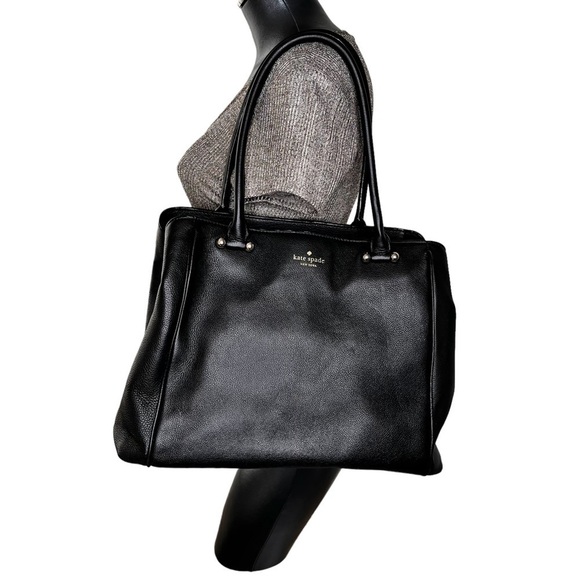 KATE SPADE Charles Street Reis Black Satchel Tote Shoulder Bag - Picture 8 of 17